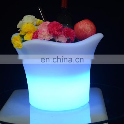 Waterproof with Colors Changing Glowing Bar KTV Outdoor Nightclubs Party USB Recharegabele Led Plastic Beer Ice Bucket