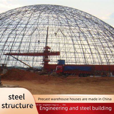 Prefabricated Space Frame Roof Steel Structure Storage Coal Shed For Sale