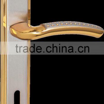85mm zinc alloy door hardware handle with plate 718 210