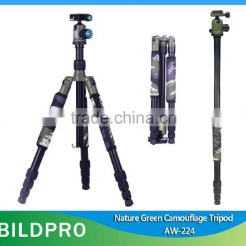 BILDPRO Camera Accessories Professional Video Tripod Camera Stand Camouflaged Aluminum Tripod Monopod Stick