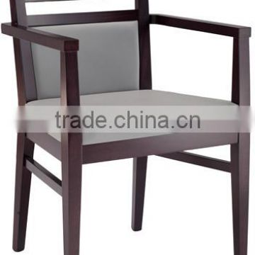 wooden relaxing dining chair with arms