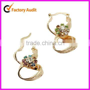 TOP FH-E100 copper rhinestone high quality oem guangzhou supplies fashion jewelry earrings