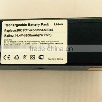 14.4V Li-ion replacement Battery Pack for Roombad Vacuum Cleaner 500,600,700 and 800 with 6,800mAh Capacity