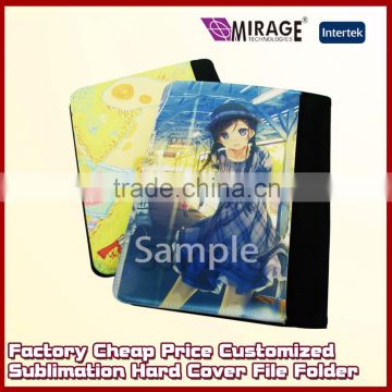 Factory Cheap Price Customized Sublimation Hard Cover File Folder