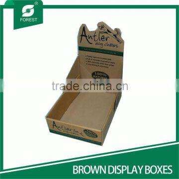 BROWN CARDBOARD DISPLAY BOXES WITH CUSTOM LOGO