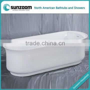 SUNZOOM UPC/cUPC certified plastic oval tub, galaxy acryllic bathtub, heated bathtub