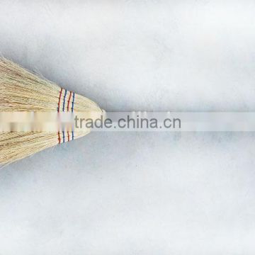 natural sorghum straw corn broom with wooden handle for sale