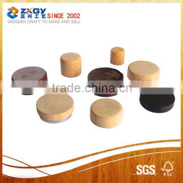 Types of wood lids for cosmetic bottle and glass