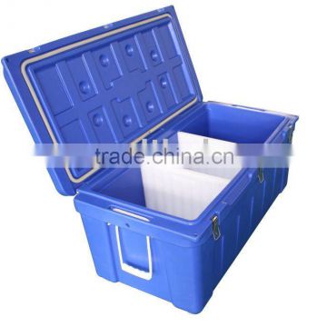 121L blue roto-moulded ice box, cooler box