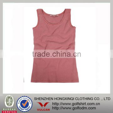 Natural Bamboo Lycra Strech Ladies Tank Top Red Color