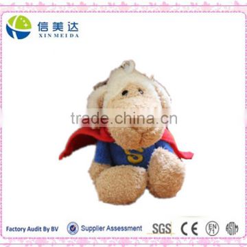 Salable Lovely Superman sheep soft plush keychain