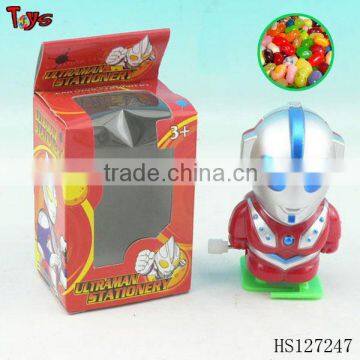 Wind up Ultraman pencil drill plastic toys candy