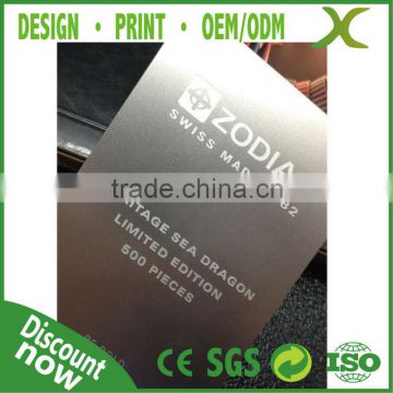 High Strength Metal Card/ Stainless Steel Card/laser metal business card