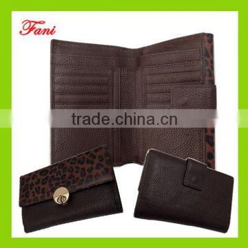 Fashional leopard line with hight quanlity leather wallet for lady/woman/girls