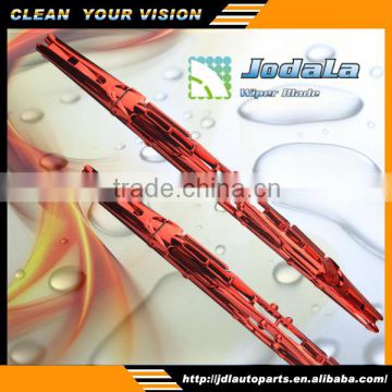 Chromed colorful double windshield wiper blade