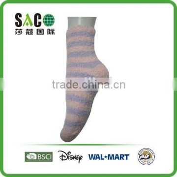 simple colorful stripe fluffy socks