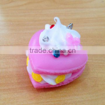 100% Authentic creamy strawberry macaron key chains or dessert table
