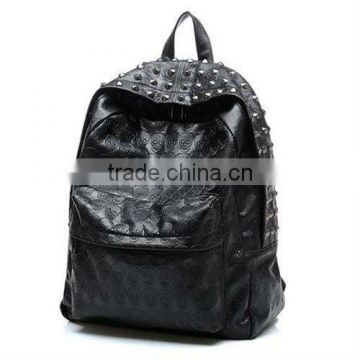 2015 Fashion Skull Rivet Backpack Computer Bag BCC005
