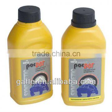 Factory SAE Automobile DOT-3 brake fluid oil with plastic yellow/red