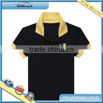 Imperial crown printed polo, magnificent tempo golf shirt in black&yellow