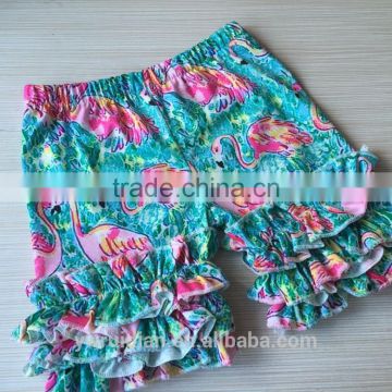 baby boutique wholesale icing shorts Flamingo shorts printed fabrics kids shorts
