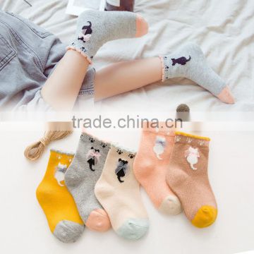 B40731A Wholesale children socks girls carton bowknot socks