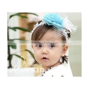 cute pretty lace fabric flower baby infant hairbands&headbands