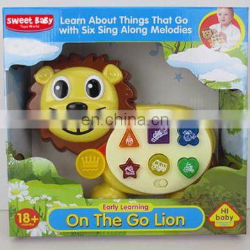 2017 kids Educational Toys Plastic lion Electronic Organ Baby Playset