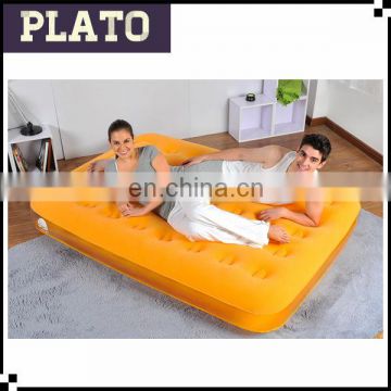 Luxury transparent flocking queen size folding bed,inflatable mattress