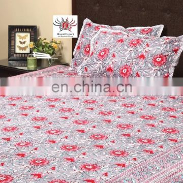 Cotton Hand Block Printed Bedspread New all Indian Bedsheet in india/duvet cover /bedding set
