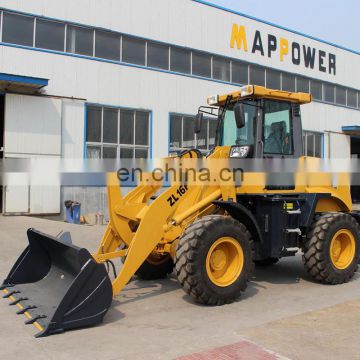 construction equipment 1.6 ton mini wheel underground loader, front end  shovel loader with attachments