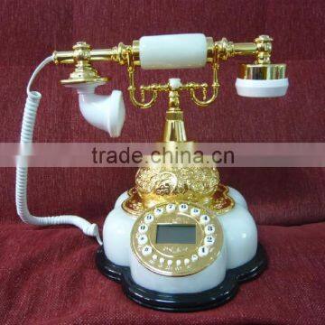 white jade antique telephone with caller id display