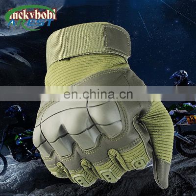 Touchscreen PU Leather Motorcycle Gloves Hard Knuckle Full Finger Protective Gear Racing Biker Riding Motorbike Moto Motocross
