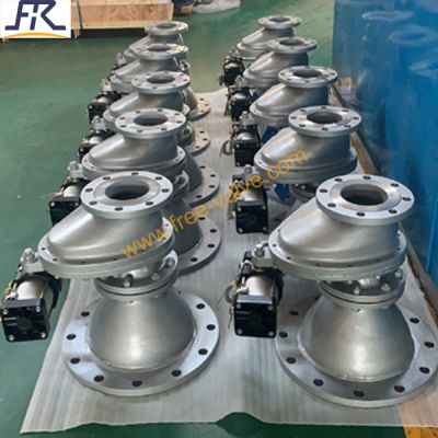 Pneumatic Ceramic Rotary Gate Valve With Adapter Bonnet