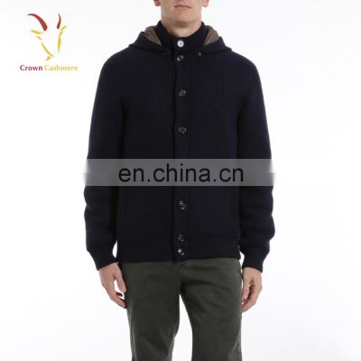 Men Winter knitted hooded wool coat,mens jackets and coats