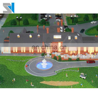 UK real estate scale model for golf club with miniature house model, Building model