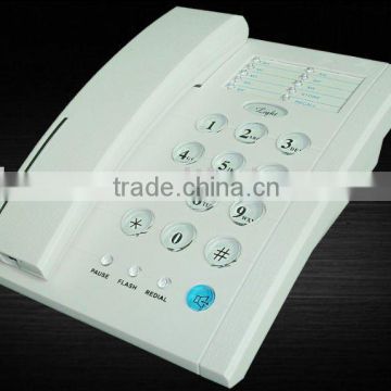 Corded telephone with memory and speaker