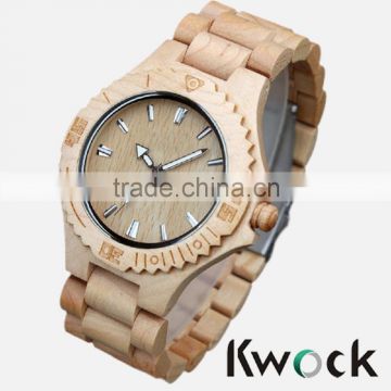 Main business Japan movement bamboo wooden quartz watch,unique design luxury watch for man and women