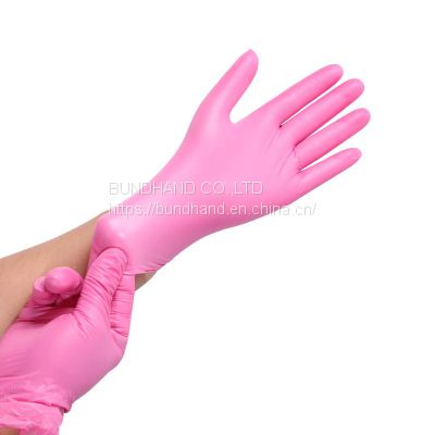 China Medical Stretch Powder Free Black Vinyl and Nitrile Blend Gloves