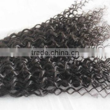 100% remy kinky curl hair weft made in china with high quality and no shedding