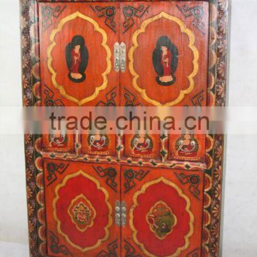 Chinese Tibet Antique Buddha Cabinet