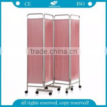 AG-SC001 with wheels movable folding stainless steel frame hospital ward screen