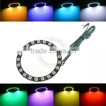 Hottest products!! multiple color led ring halo light 5050 chip 80mm led angel eyes auto parts