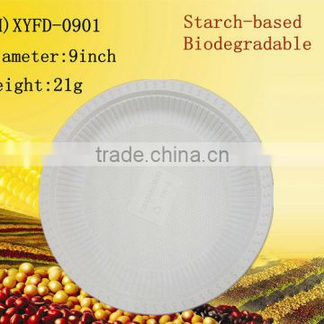 Biodegradable disposable food container 9inch dinner plates
