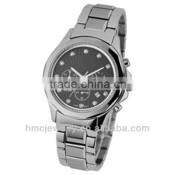 2014 NEW 316L steel watch with tungsten inlay