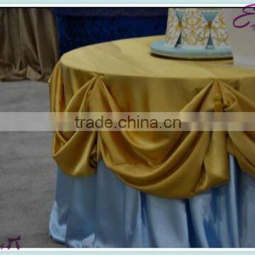 YHK#26 swag table skirt - polyester banquet wedding wholesale chair cover sash table cloth skirt linen