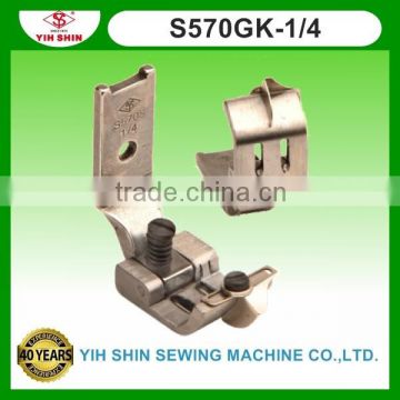 Industrial Sewing Machine Parts Double Needle With Removable Guide Feet S570GK-1/4 Presser Feet