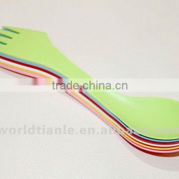 Combined PP spork spoon in one for child