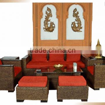 Living Room sofa set Furniture - Water hyacinth material sofa set