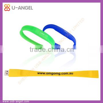 New product high quality 2GB bracelet USB flash drives with logo customized
